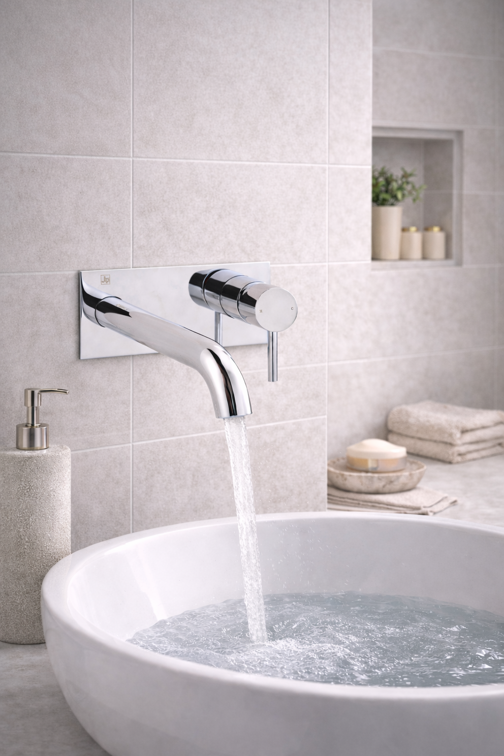 JTP Florence Single Lever Wall Mounted Basin Mixer Tap