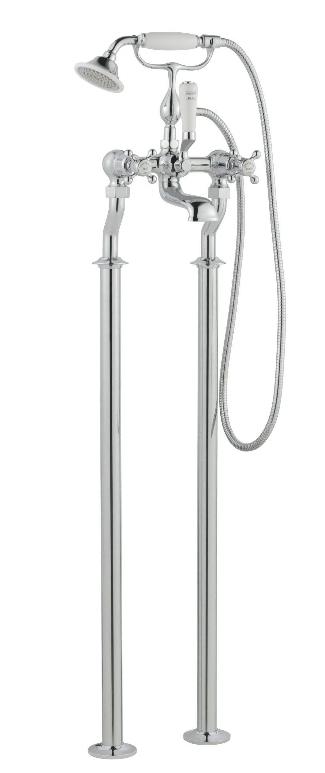JTP Grosvenor Cross Grosvenor Freestanding Bath Shower Mixer Tap With Kit