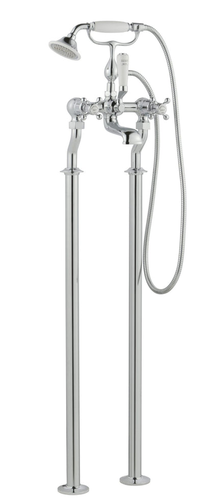 JTP Grosvenor Cross Grosvenor Freestanding Bath Shower Mixer Tap With Kit