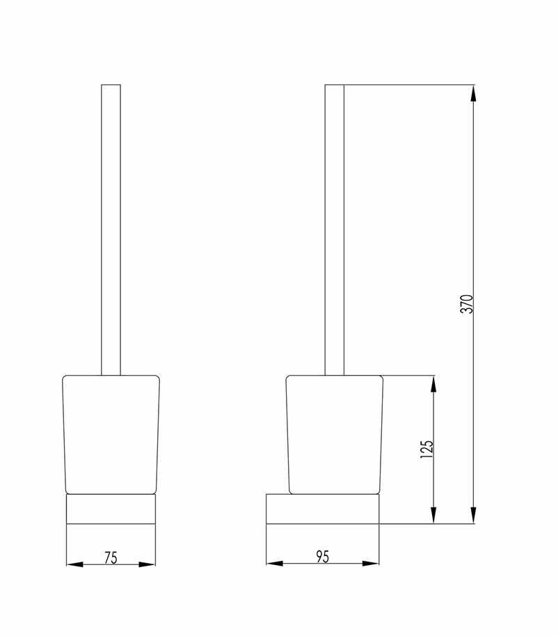 JTP HIX Toilet Brush Holder Wall Mounted