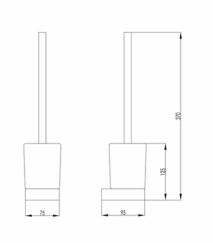 JTP HIX Toilet Brush Holder Wall Mounted