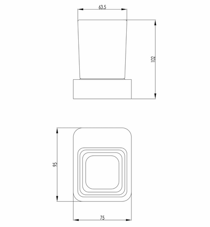 JTP HIX Tumbler Holder Wall Mounted
