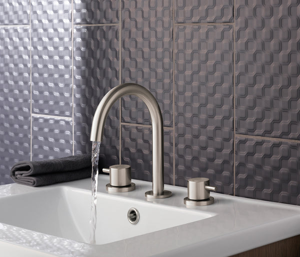 JTP VOS 3 Hole Deck Mounted Basin Mixer Tap with modern chrome finish, designed for bathroom sinks and easy installation.
