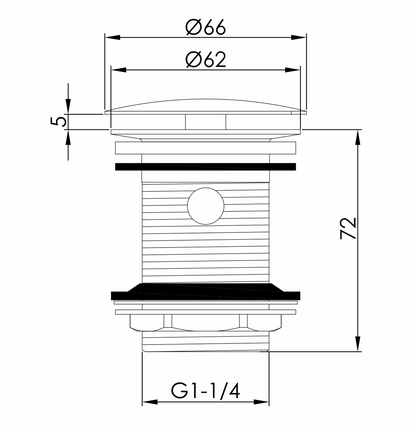 JTP Grosvenor Cross Click clack basin waste, slotted