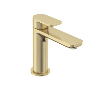 Tavistock Savour basin mixer tap with click waste, modern chrome finish, featuring sleek design and single-handle operation for bathroom sink.