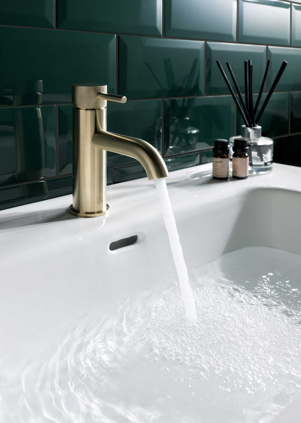 JTP VOS single lever basin mixer tap with designer handle, modern bathroom faucet with sleek chrome finish and streamlined design