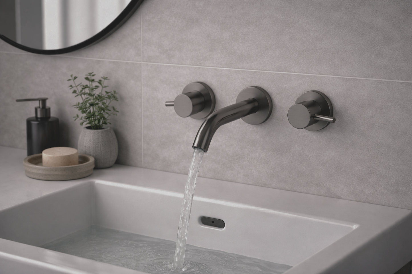 JTP 3 Hole Wall Mounted Bath/Basin Filler Set