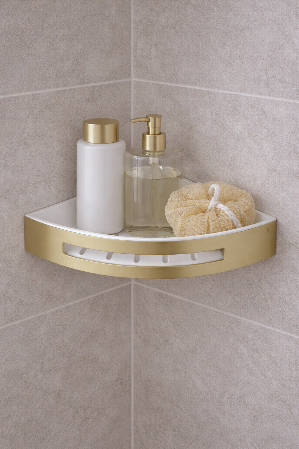 JTP Corner Shower Basket with Shelf
