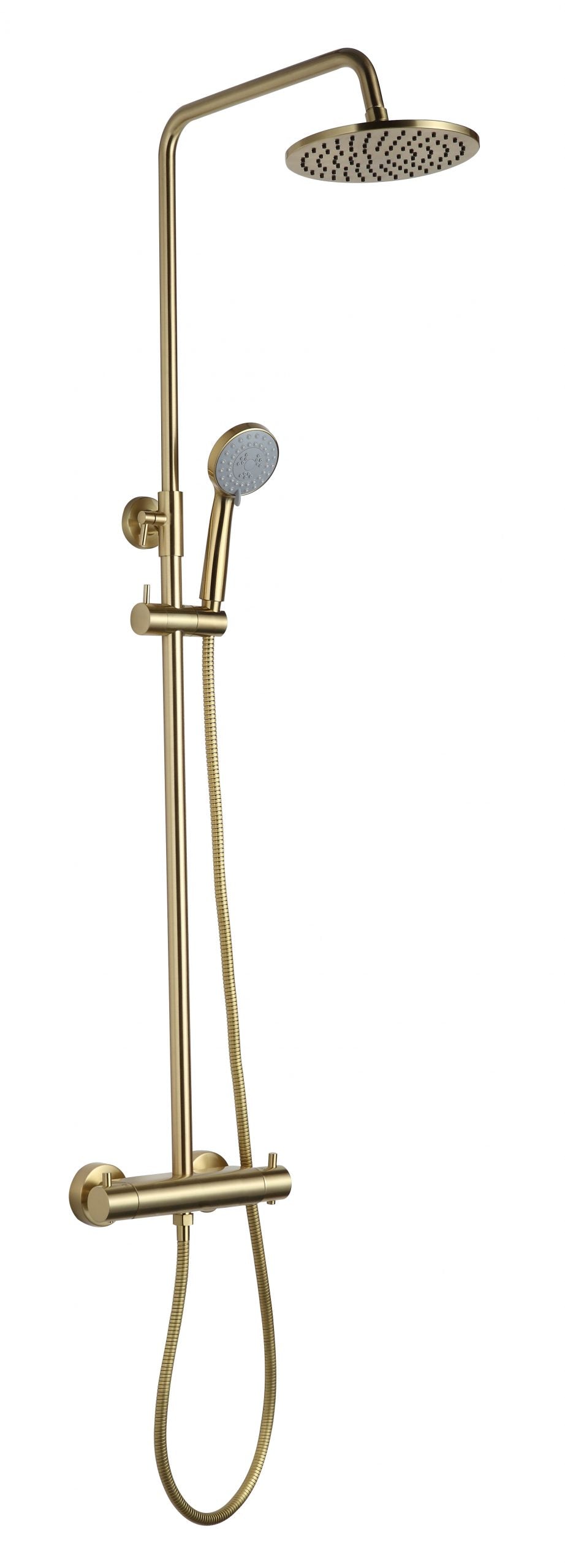 JTP VOS Thermostatic Bar Valve with 2 Outlets & Adjustable Riser