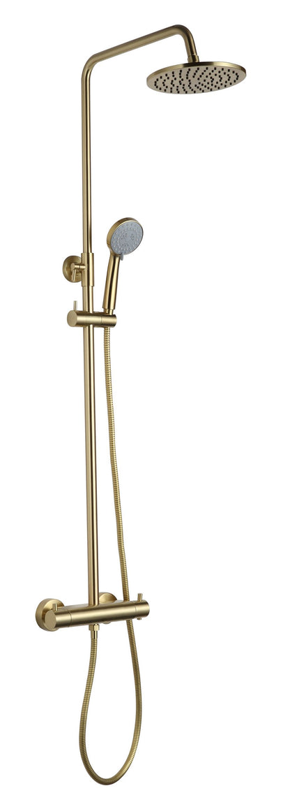 JTP VOS Thermostatic Bar Valve with 2 Outlets & Adjustable Riser