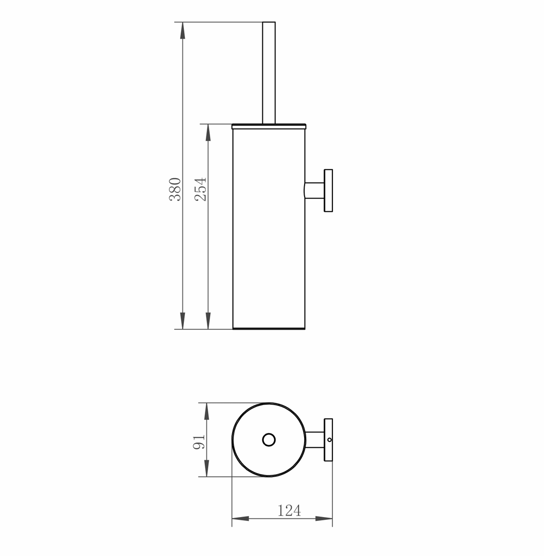 JTP Toilet Brush Wall Mounted