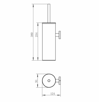 JTP Toilet Brush Wall Mounted