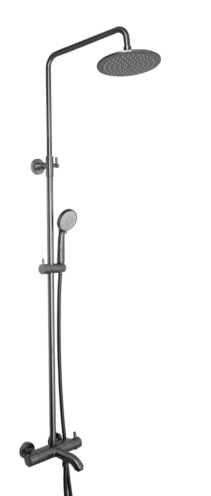 JTP VOS Thermostatic Bar Valve with 3 Outlets, Adjustable Riser & Multifunction Shower Handle